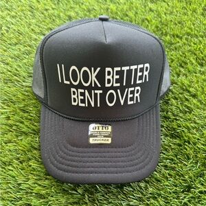 OTTO Black Trucker Hat with White Text
Brand new